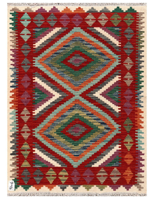 Maimana Afghanistan Kilim Rug - 121 x 88 cm