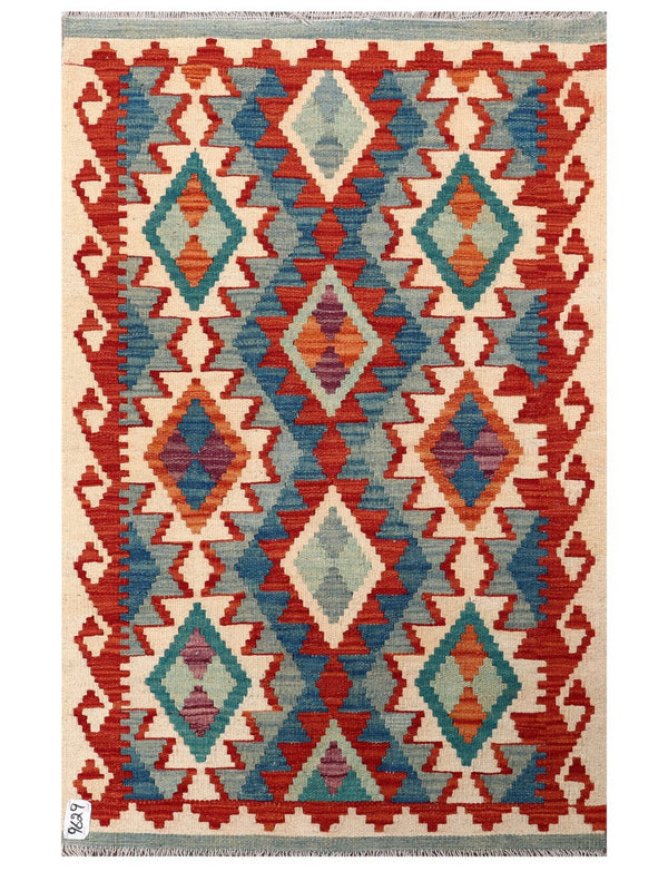 Maimana Afghanistan Kilim Rug - 127 x 82 cm