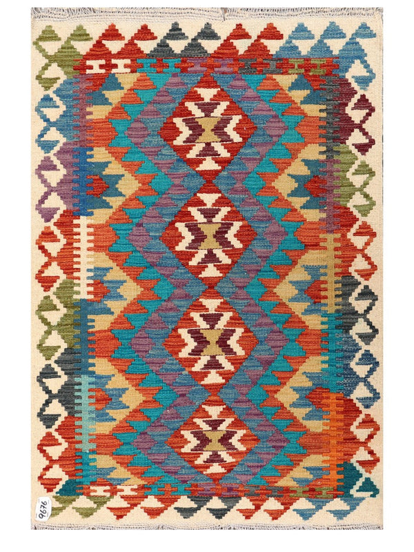 Maimana Afghanistan Kilim Rug - 126 x 85 cm