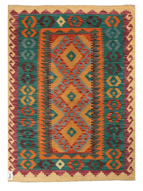 Maimana Afghanistan Kilim Rug - 127 x 90 cm