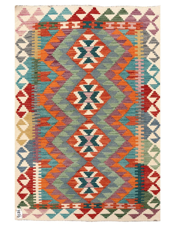 Maimana Afghanistan Kilim Rug - 126 x 83 cm