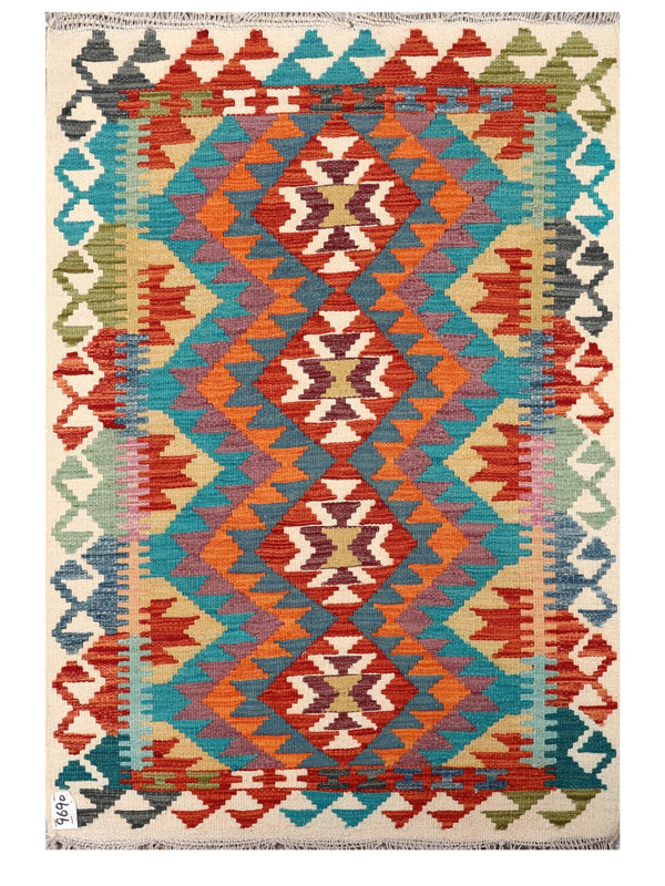 Maimana Afghanistan Kilim Rug - 124 x 85 cm