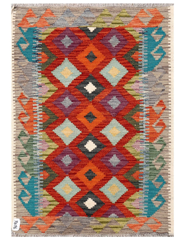 Maimana Afghanistan Kilim Rug - 118 x 83 cm