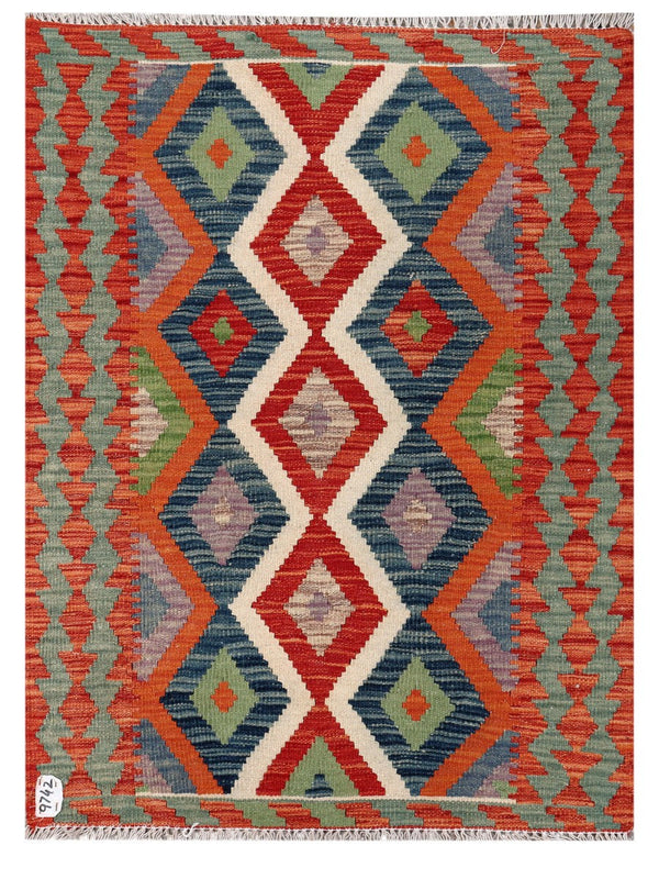 Maimana Afghanistan Kilim Rug - 121 x 89 cm