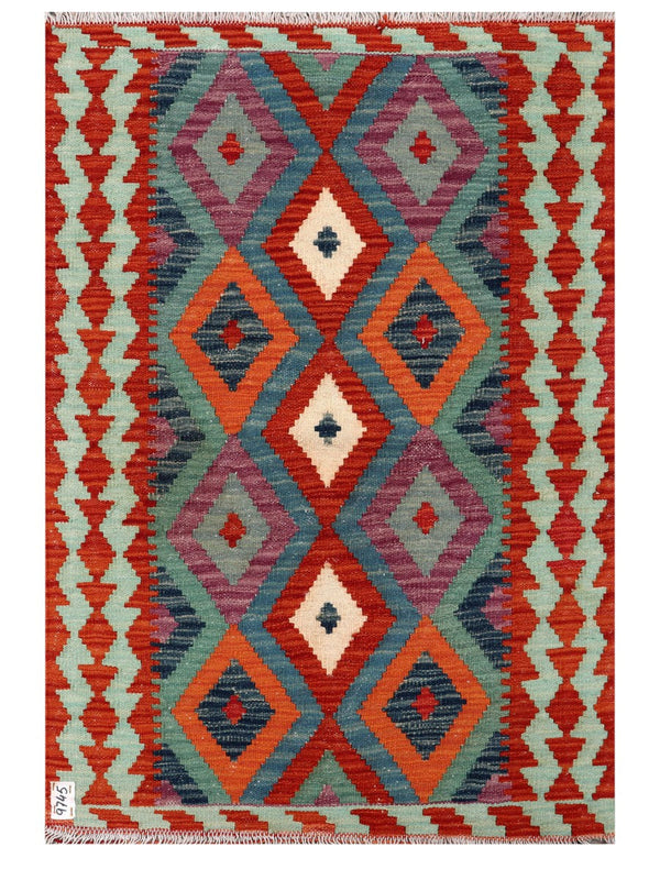 Maimana Afghanistan Kilim Rug - 127 x 87 cm