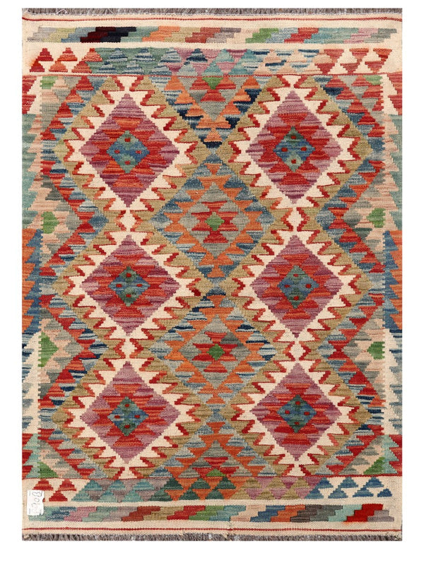 Maimana Afghanistan Kilim Rug - 122 x 87 cm