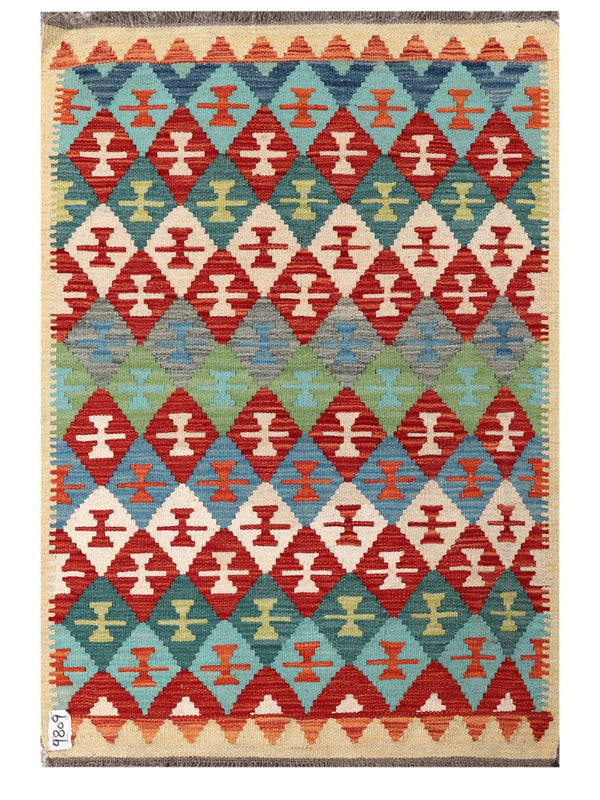 Maimana Afghanistan Kilim Rug - 118 x 81 cm