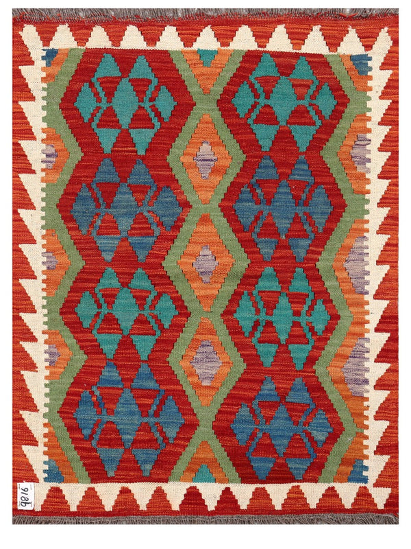 Maimana Afghanistan Kilim Rug - 116 x 87 cm