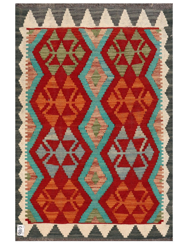 Maimana Afghanistan Kilim Rug - 119 x 79 cm