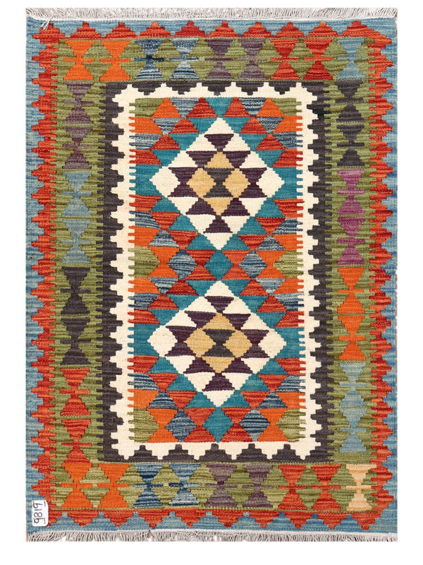 Maimana Afghanistan Kilim Rug - 119 x 83 cm