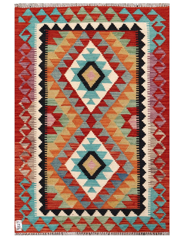 Maimana Afghanistan Kilim Rug - 132 x 88 cm