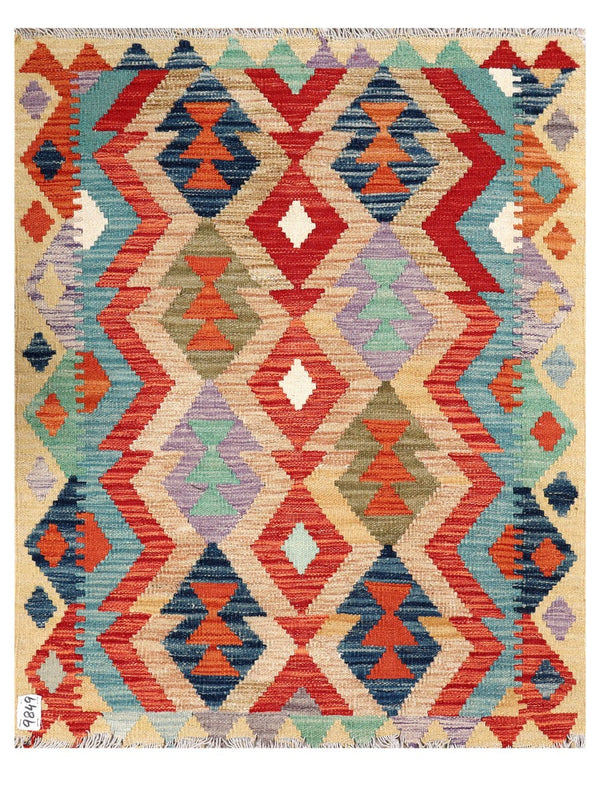Maimana Afghanistan Kilim Rug - 116 x 92 cm