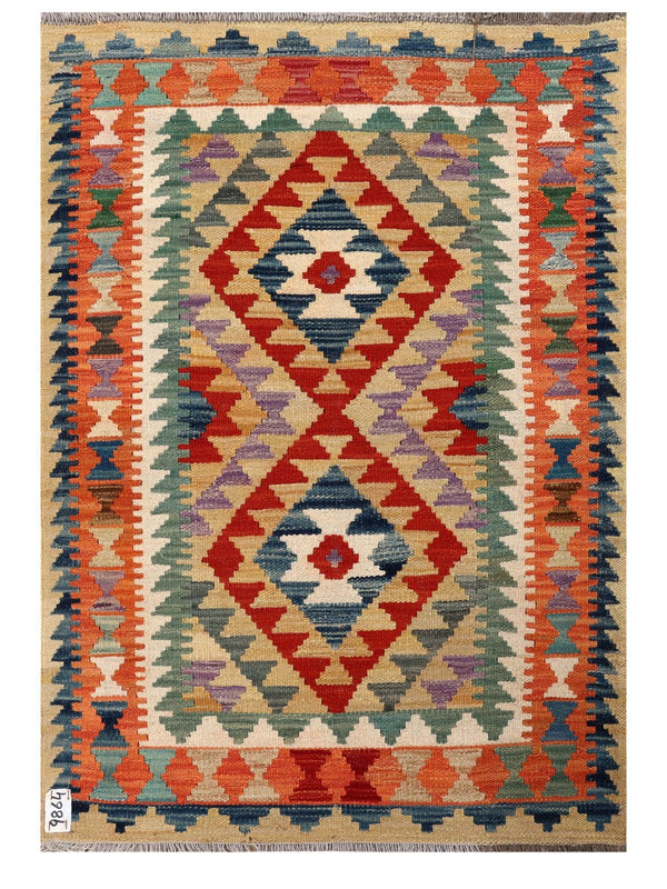 Maimana Afghanistan Kilim Rug - 119 x 83 cm