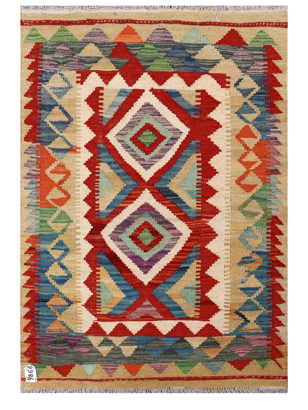 Maimana Afghanistan Kilim Rug - 119 x 82 cm