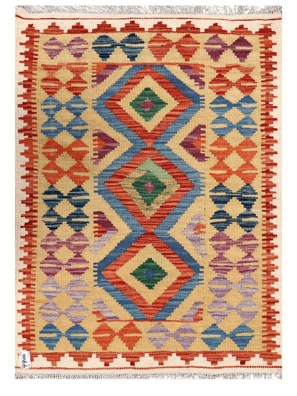 Maimana Afghanistan Kilim Rug - 123 x 88 cm