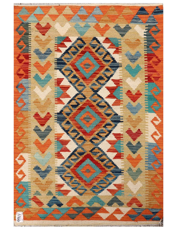 Maimana Afghanistan Kilim Rug - 124 x 83 cm