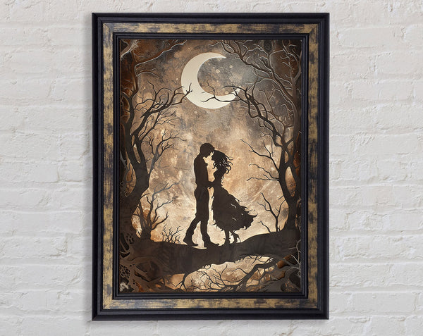 A Couples Dark Night Framed Print