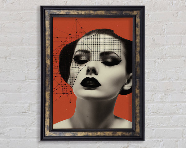 Abstract Fashion Retro Framed Print