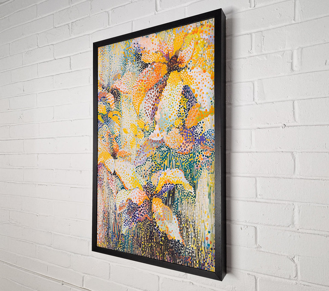  A Canvas Print of Abstract Flower Dot Art Canvas Wall Art