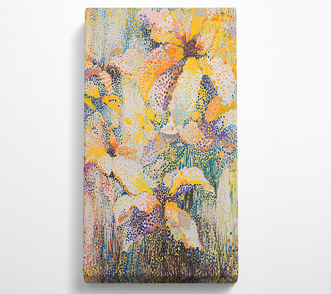 A Canvas Print of Abstract Flower Dot Art Canvas Wall Art