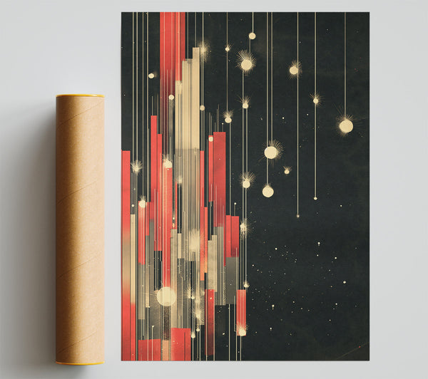Abtract Down Line Print