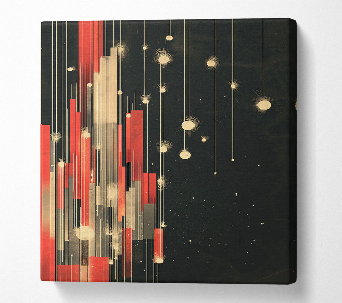  A Canvas Print of Abtract Down Line Canvas Art