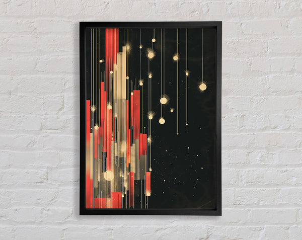 Abtract Down Line Framed Print