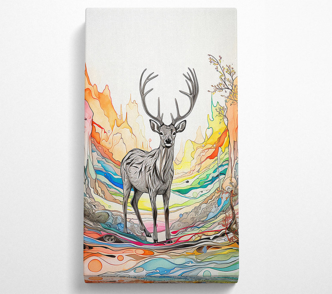  A Canvas Print of Acid Deer Canvas Wall Art