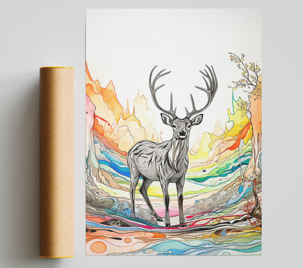 Acid Deer Poster