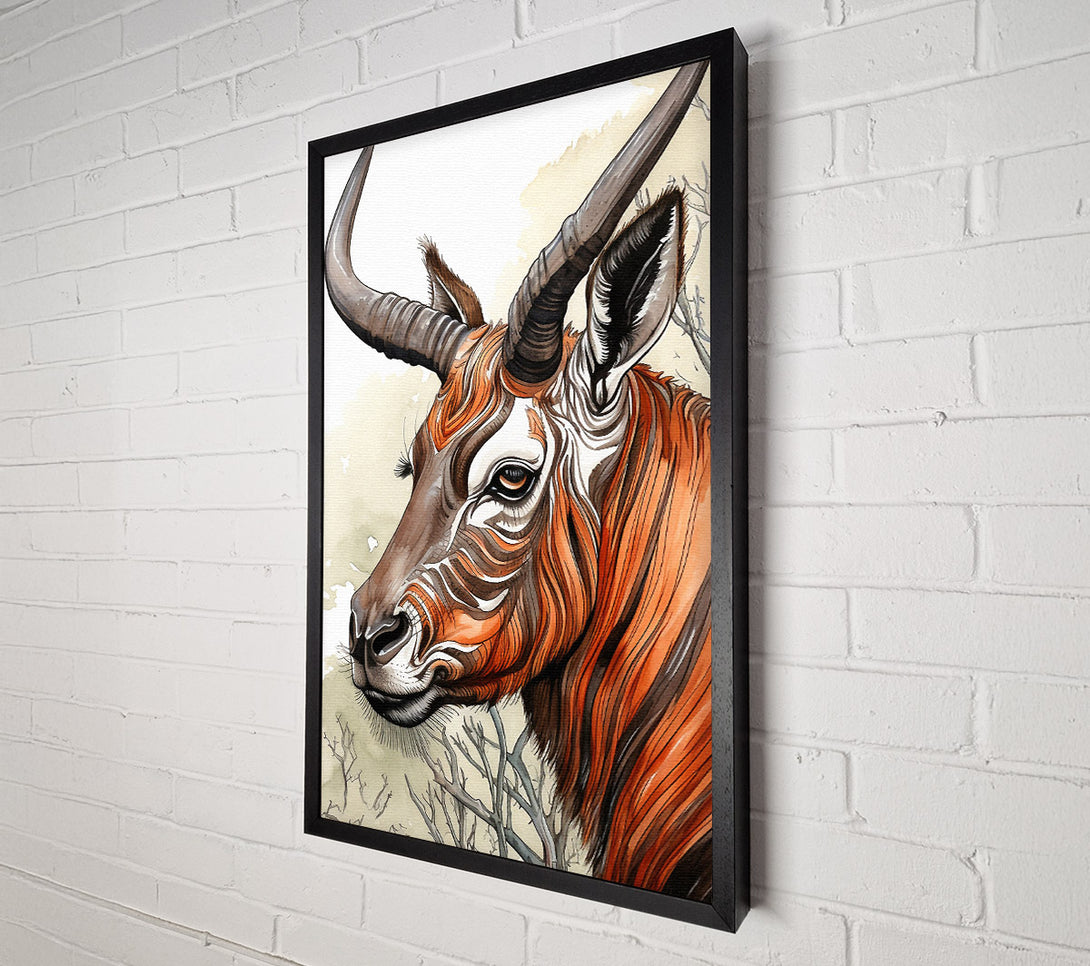  A Canvas Print of African Wildlife Stripes Canvas Art