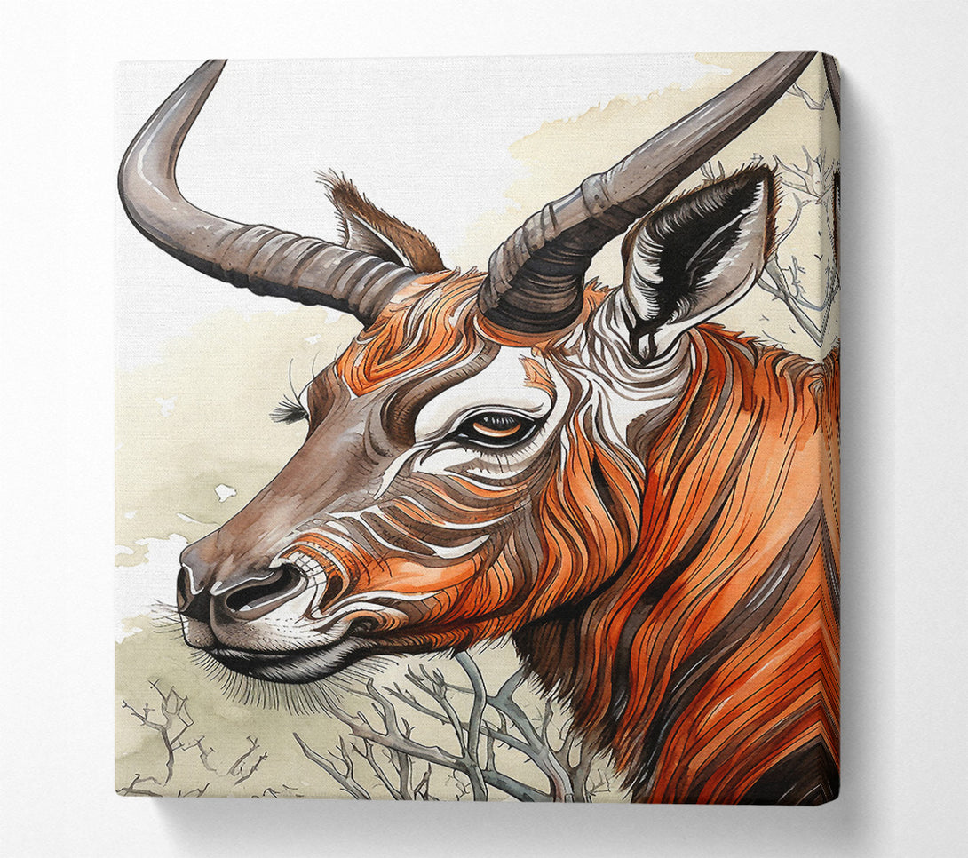  A Canvas Print of African Wildlife Stripes Canvas Art