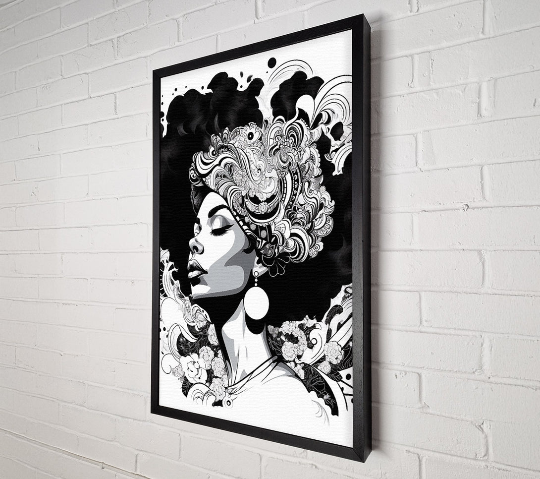  A Canvas Print of African Woman Fashion Canvas Print
