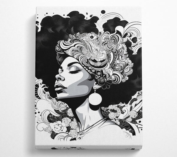  A Canvas Print of African Woman Fashion Canvas Print