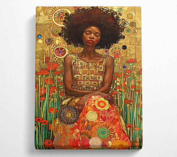  A Canvas Print of African Woman Poppy Fields Canvas Print