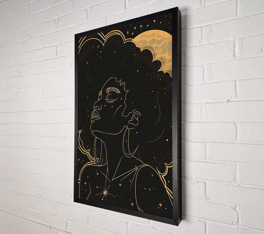  A Canvas Print of Afro Space Canvas Wall Art