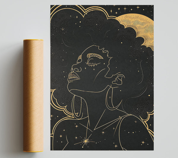 Afro Space Giclee Print
