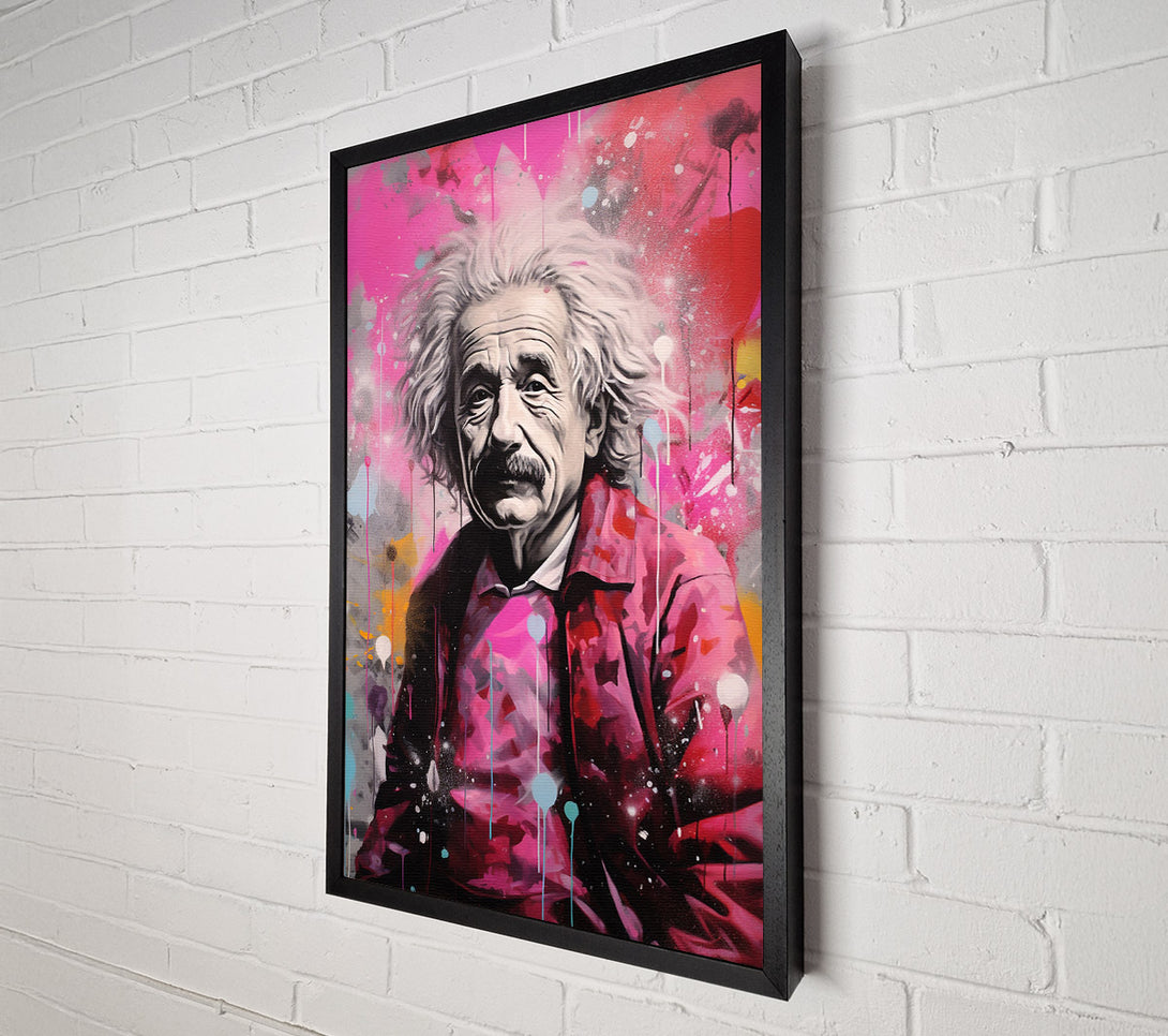  A Canvas Print of Albert Einstein Paint Splash Canvas Print