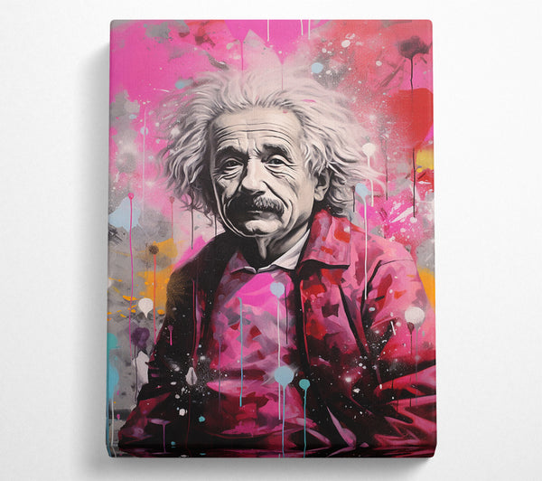  A Canvas Print of Albert Einstein Paint Splash Canvas Print