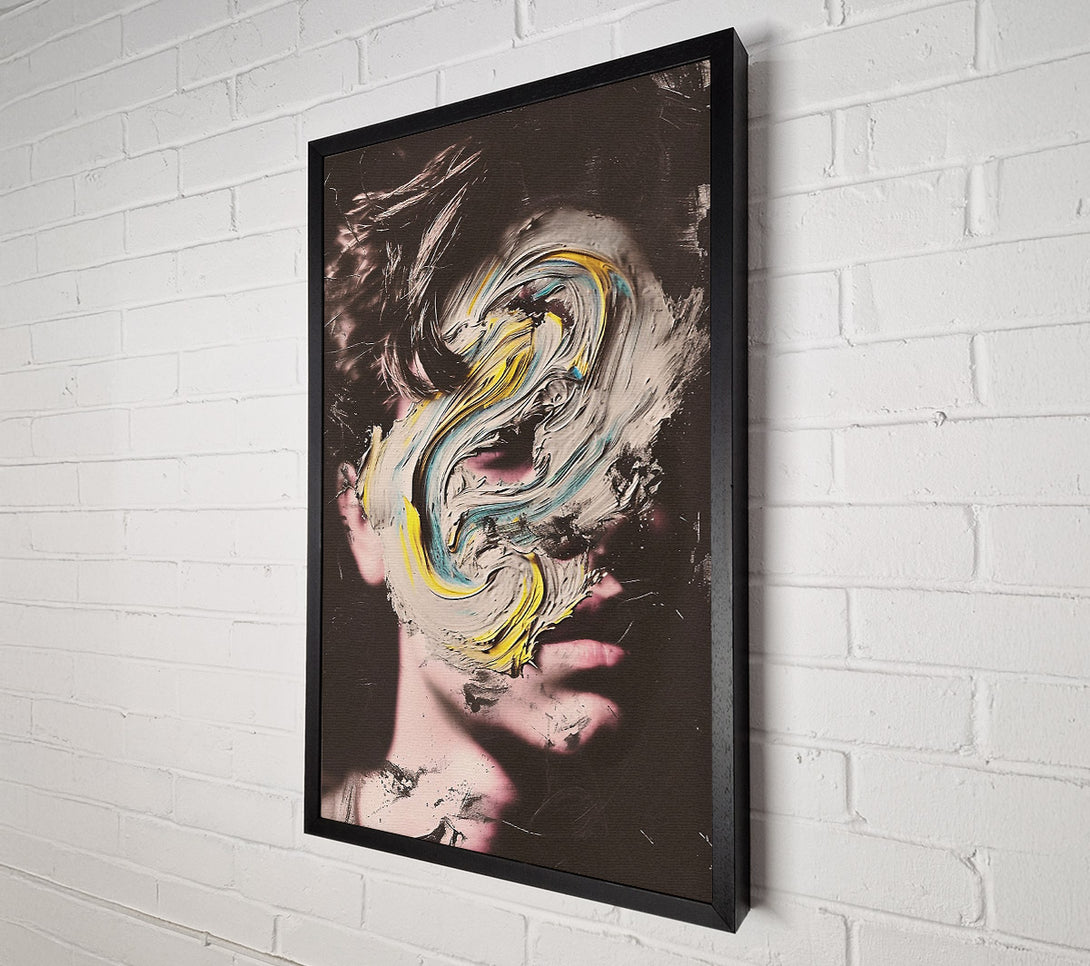  A Canvas Print of All Mixed Up Face Canvas Print