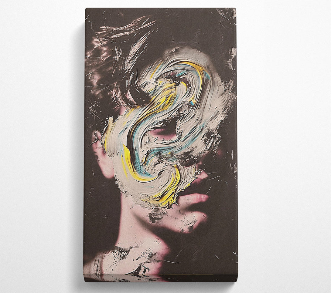  A Canvas Print of All Mixed Up Face Canvas Print