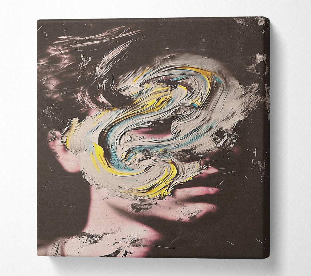  A Canvas Print of All Mixed Up Face Canvas Print