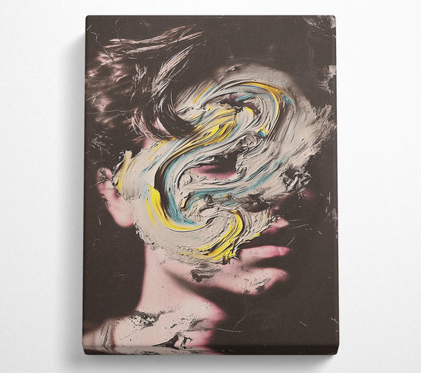  A Canvas Print of All Mixed Up Face Canvas Print