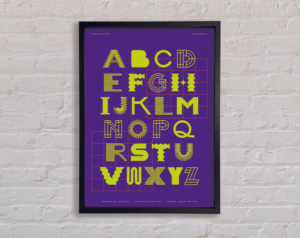 Alphabet Modern Funky Framed Print