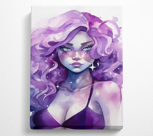  A Canvas Print of Amethyst Watercolour Canvas Print