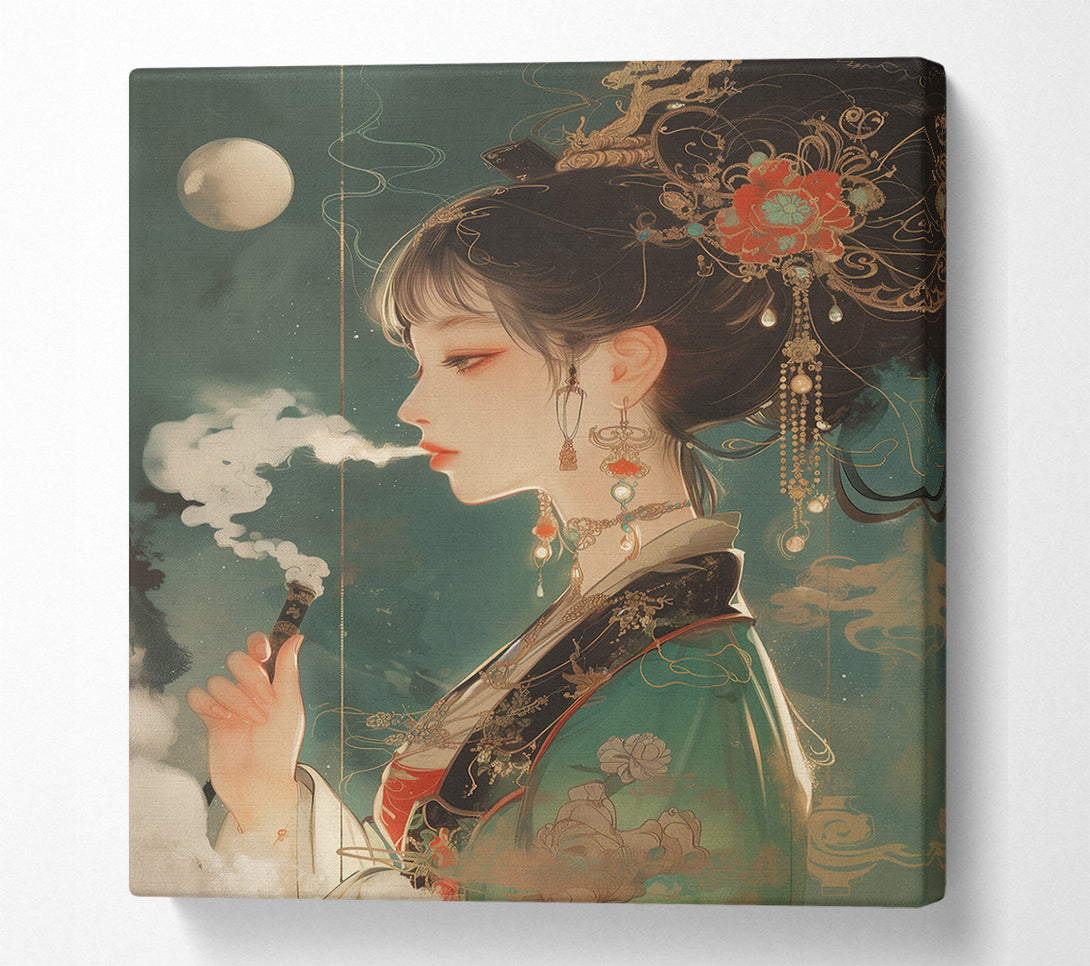  A Canvas Print of Asian Smoke Canvas Art