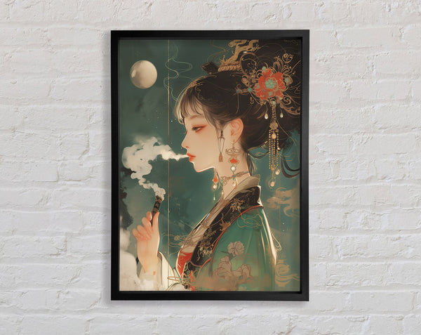 Asian Smoke Framed Print