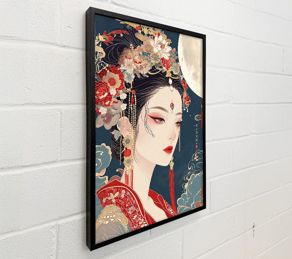 Asian Woman Moon