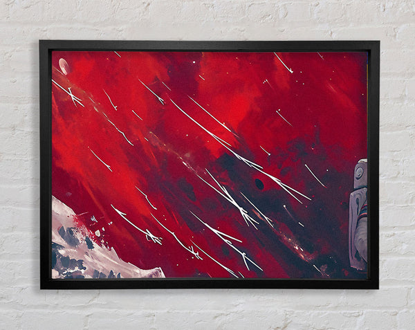 Astronaught In Space Framed Print