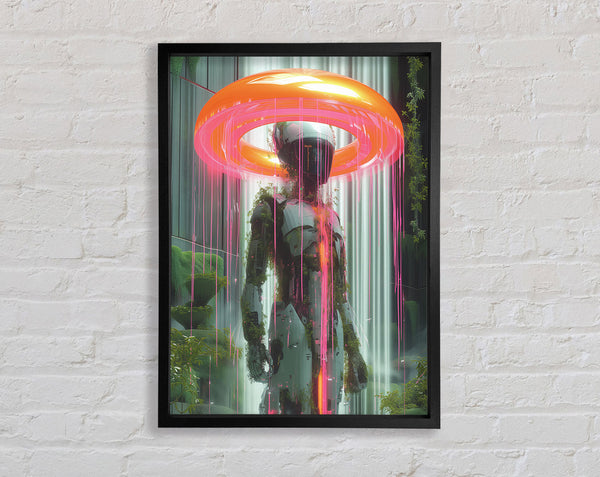 Astronaut Waterfall Framed Print
