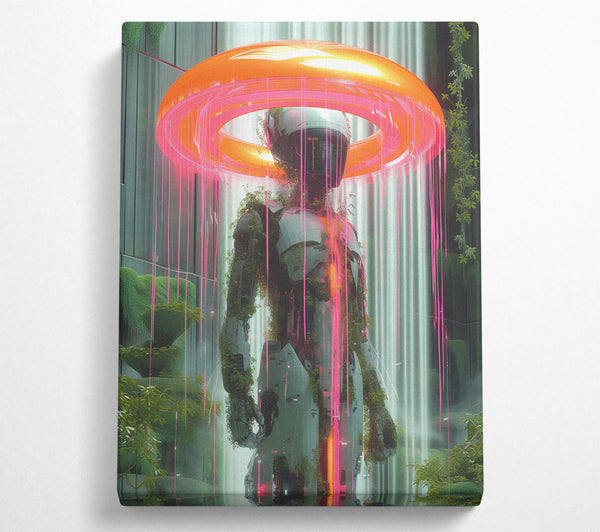  A Canvas Print of Astronaut Waterfall Canvas Art